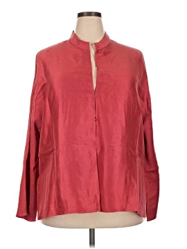 Neiman Marcus Long Sleeve Silk Top