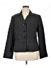 T. Milano 100% Polyester Plaid Gray Blazer Size 16 - photo 1