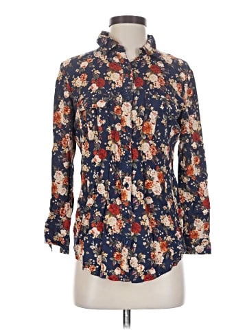 Faded Glory 3/4 Sleeve Button-Down Shirt (view 1)