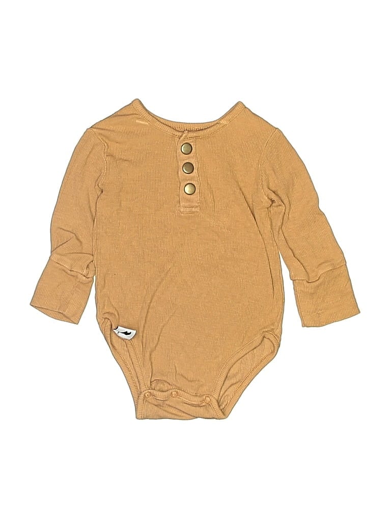 Pre-owned Assorted Brands Babies' Long Sleeve Onesie In Gold