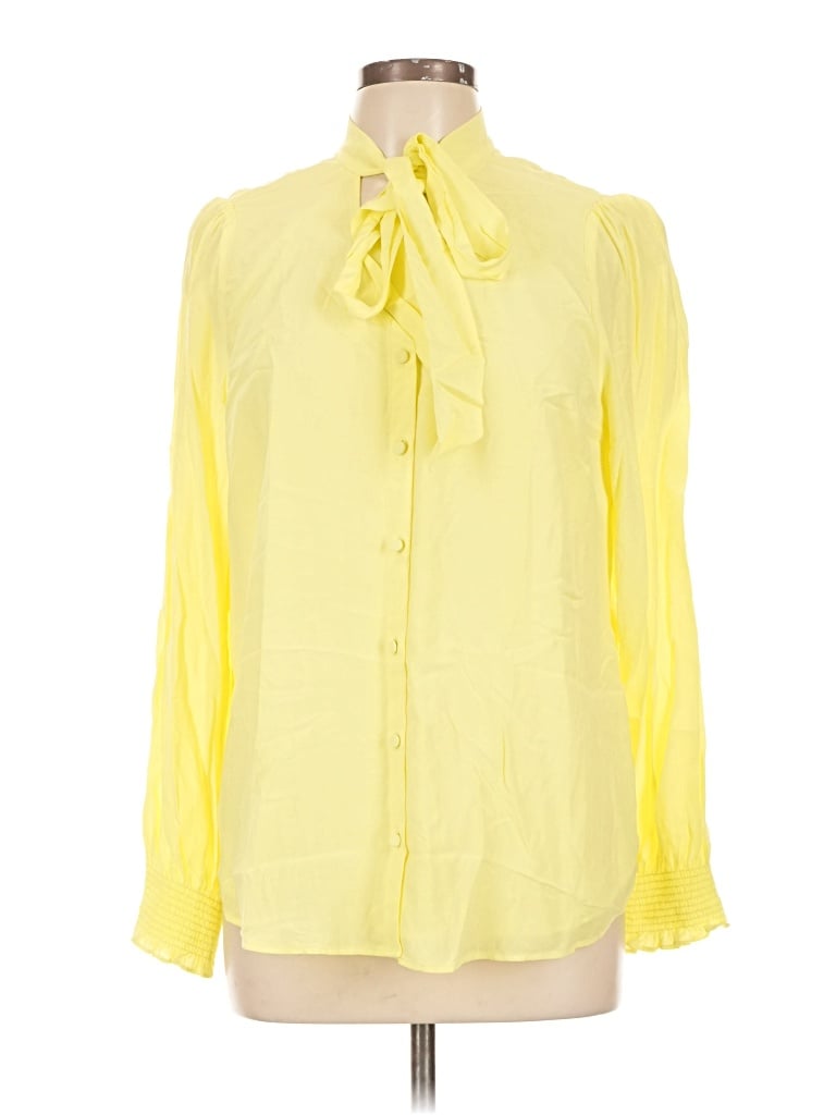 Pre-owned Talbots Long Sleeve Blouse In Yellow