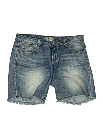 Red Rivet Denim Shorts (view 1)