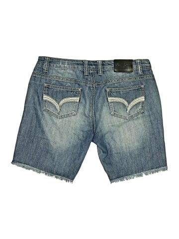 Red Rivet Denim Shorts (view 2)