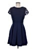 Speechless Solid Blue Cocktail Dress Size M - photo 1