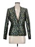 J.Crew 100% Polyester Print Blue Blazer Size 8 - photo 1