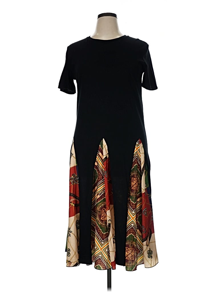Pre-owned Zara Basic Casual Dress In Black