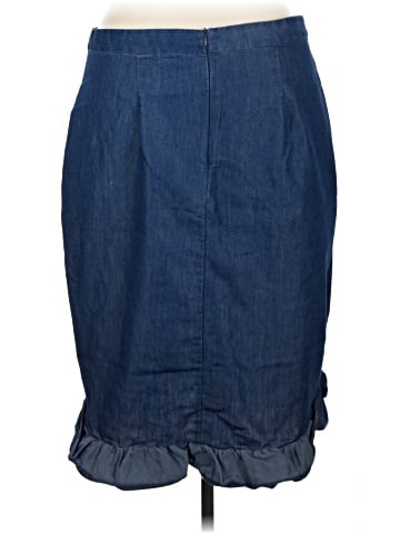 Ashley Stewart Denim Skirt (view 2)