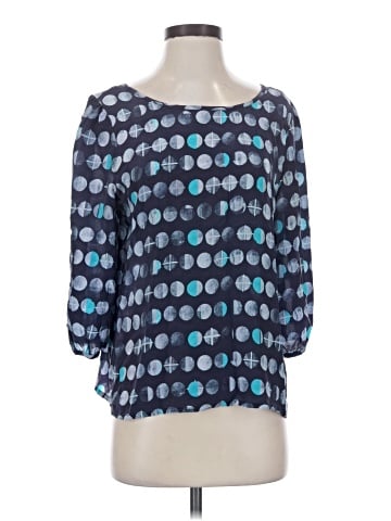 HD in Paris 3/4 Sleeve Silk Top (view 1)
