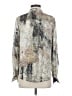 Eileen Fisher 100% Silk Print Gray Long Sleeve Silk Top Size XS - photo 2