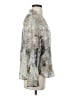 Eileen Fisher 100% Silk Print Gray Long Sleeve Silk Top Size XS - photo 4