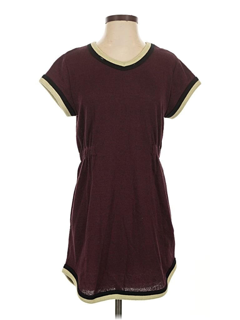 Pre-owned Fp Beach Casual Dress In Burgundy