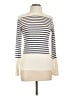 J.Crew 100% Cotton Stripes Ivory Turtleneck Sweater Size L - photo 1