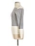J.Crew 100% Cotton Stripes Ivory Turtleneck Sweater Size L - photo 5