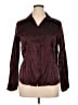 Fred David Metallic Burgundy Long Sleeve Blouse Size XL - photo 1