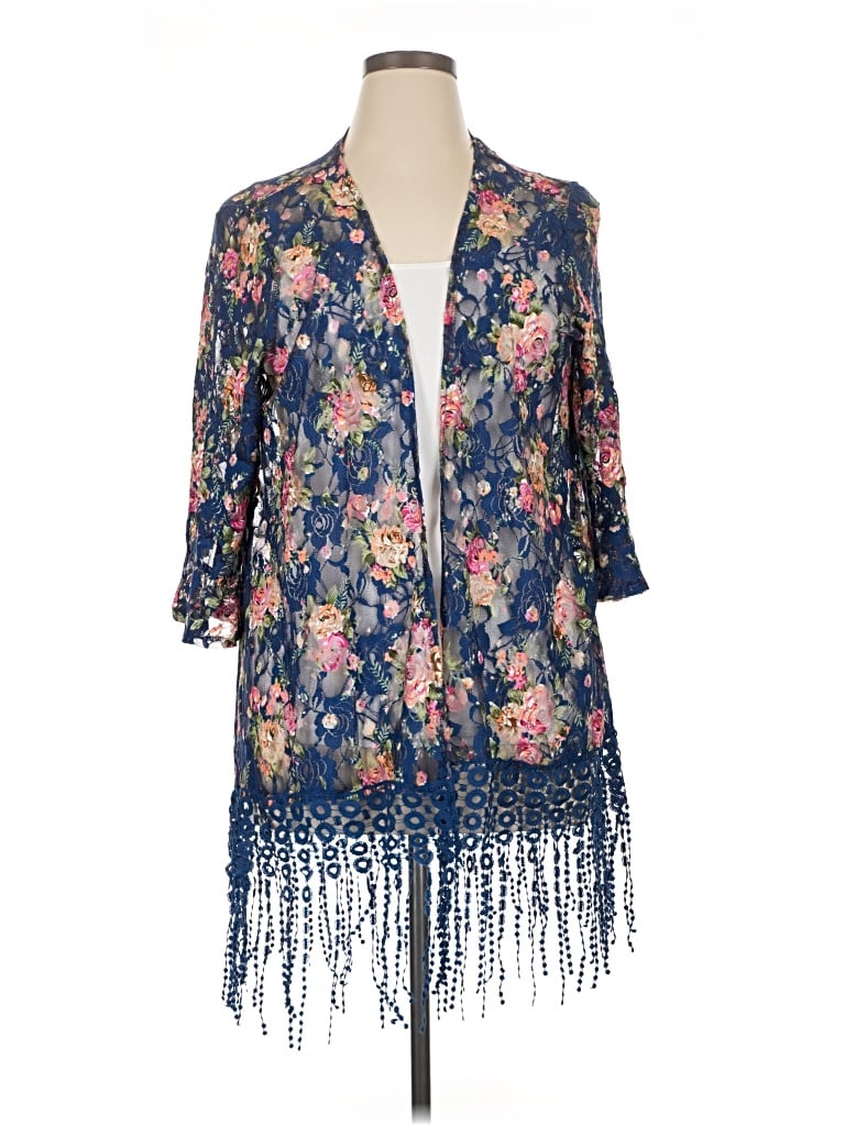 Pre-owned Sweet Rain Kimono In Blue
