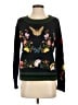 Aqua 100% Acrylic Floral Black Pullover Sweater Size XS - photo 1