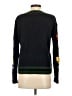 Aqua 100% Acrylic Floral Black Pullover Sweater Size XS - photo 2