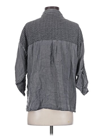 Lovestitch 3/4 Sleeve Button-Down Shirt (view 2)
