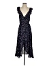 Socialite 100% Polyester Stars Blue Cocktail Dress Size M - photo 1