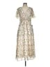 Max Studio Floral Ivory Casual Dress Size L - photo 1