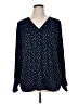 Jason Wu 100% Polyester Polka Dots Blue Long Sleeve Blouse Size XL - photo 1