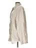Cos 100% Linen Metallic Ivory Long Sleeve Button-Down Shirt Size 12 - photo 5