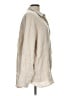 Cos 100% Linen Metallic Ivory Long Sleeve Button-Down Shirt Size 12 - photo 4