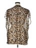 LOGO by Lori Goldstein 100% Polyester Animal Print Brown Sleeveless Blouse Size XL - photo 2
