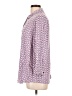 Splash 100% Viscose Chevron-herringbone Purple 3/4 Sleeve Button-Down Shirt Size 12 - photo 5