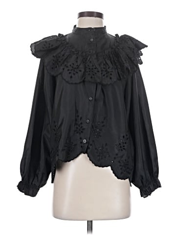 Topshop Long Sleeve Blouse (view 1)