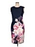Worthington Print Blue Cocktail Dress Size 14 - photo 1