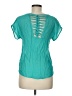 Mine 100% Polyester Teal Short Sleeve Top Size M - photo 2
