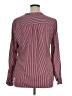 CAbi 100% Polyester Stripes White Burgundy Long Sleeve Blouse Size XL - photo 2