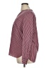CAbi 100% Polyester Stripes White Burgundy Long Sleeve Blouse Size XL - photo 5