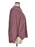 CAbi 100% Polyester Stripes White Burgundy Long Sleeve Blouse Size XL - photo 4