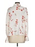 CeCe 100% Polyester Floral Ivory Long Sleeve Blouse Size S - photo 2