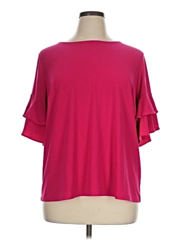 INC International Concepts Short Sleeve Blouse (view 1)