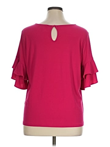 INC International Concepts Short Sleeve Blouse (view 2)