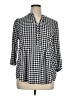 wonderly Houndstooth Silver 3/4 Sleeve Blouse Size 1X - photo 1