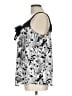 Apostrophe 100% Polyester Silver Sleeveless Blouse Size L - photo 5