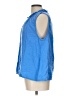 Dylan 100% Cotton Blue Sleeveless Blouse Size L - photo 5