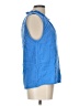 Dylan 100% Cotton Blue Sleeveless Blouse Size L - photo 4