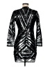 Express 100% Polyester Silver Cocktail Dress Size Med Petite - photo 2