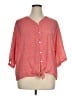 Fred David Polka Dots Pink 3/4 Sleeve Blouse Size XL - photo 1