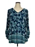 New Directions Teal 3/4 Sleeve Blouse Size XL - photo 1