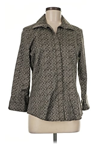 Talbots 3/4 Sleeve Button-Down Shirt (view 1)