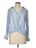 Status by Chenault 100% Rayon Blue Long Sleeve Blouse Size L - photo 1
