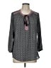 DR2 100% Polyester Gray 3/4 Sleeve Blouse Size L - photo 1