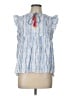 THML 100% Polyester Blue Sleeveless Blouse Size L - photo 1