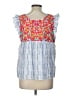 THML 100% Polyester Blue Sleeveless Blouse Size L - photo 2